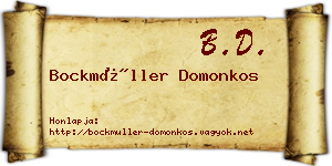 Bockmüller Domonkos névjegykártya